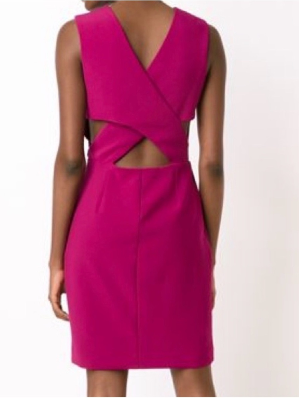 Nicole Miller Sleeveless Fuchsia Sheath Dress